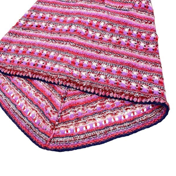 CHANEL 24-25AW シルク スカート レッド&フューシャ シャネル