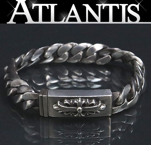 CHROME HEARTS 銀座店 クロムハーツ ベイビークラシック フローラルクロス IDブレス 20リンク メンズ シルバー SV925 100073