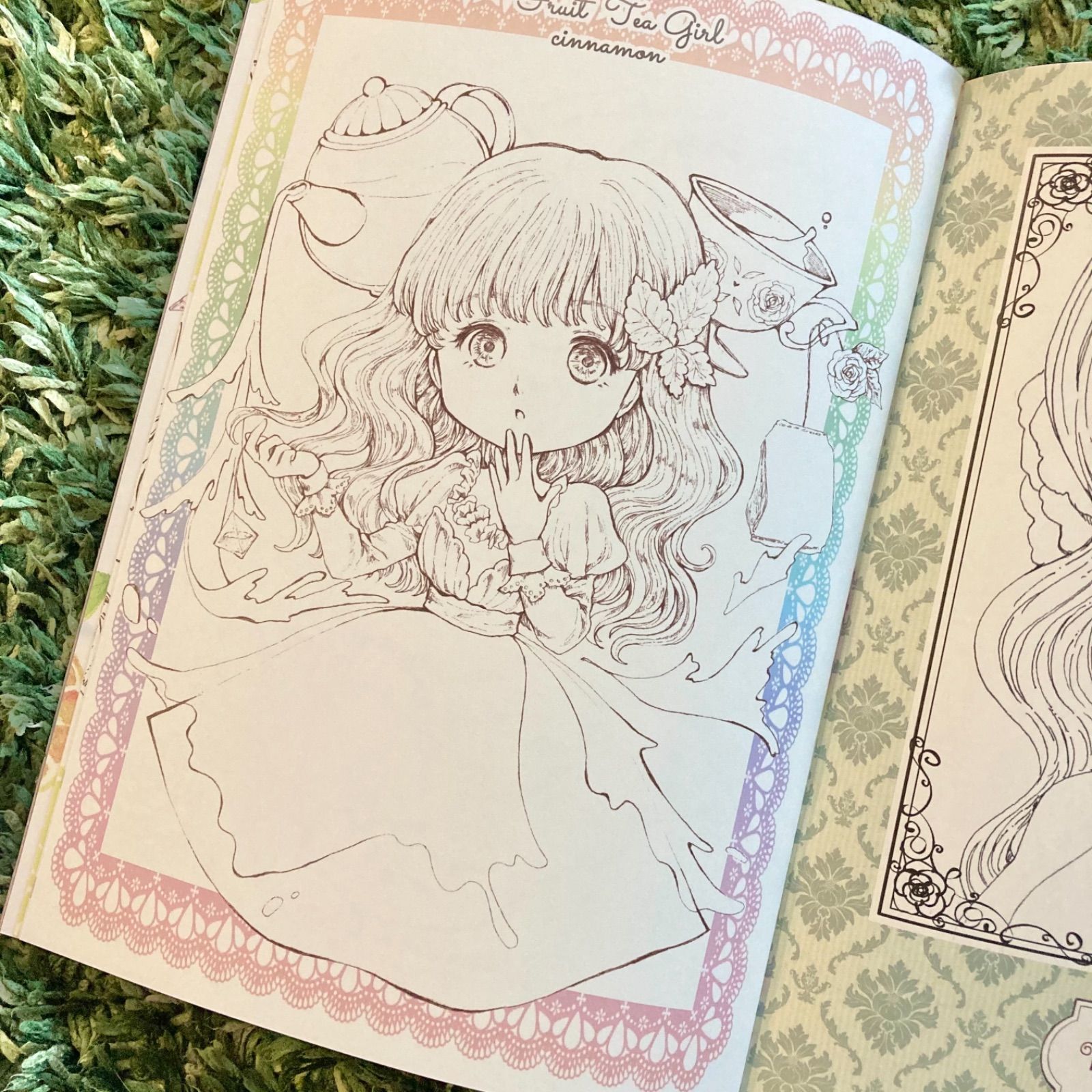 1 / 12 【通常盤cinnamonぬりえ】創作イラスト　雑貨　ぬりえ cinnamonぬりえ4冊セット冊子ぬりえ ポストカードぬりえ - メルカリ