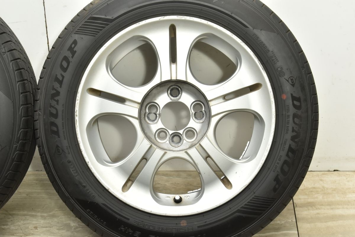 全国送料無料！ 製 バリ溝 10本スポーク 15in 6.5J 35 PCD100 ダンロップ ルマンV 175 65R15 フィールダー アクア フィット ノート スイフト