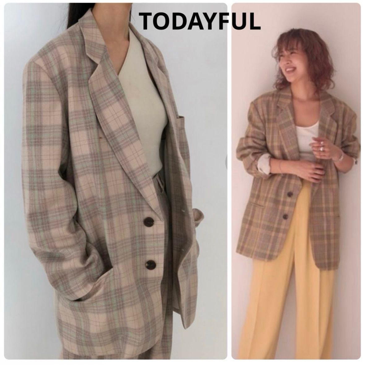 TODAYFUL トゥデイフル 3万円 チェック オーバー ジャケット Check Over Jacket テーラード ウール 本格仕立 *フォロー割対象品 5%offさせて頂きます