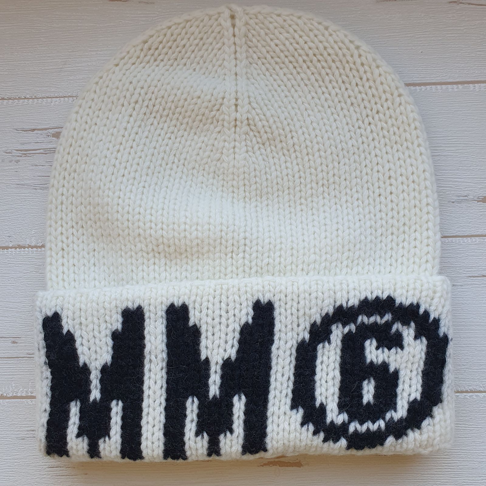 MM6 Maison Margiela Kids ロゴビーニー Ⅲサイズ ホワイト M60483MM01T