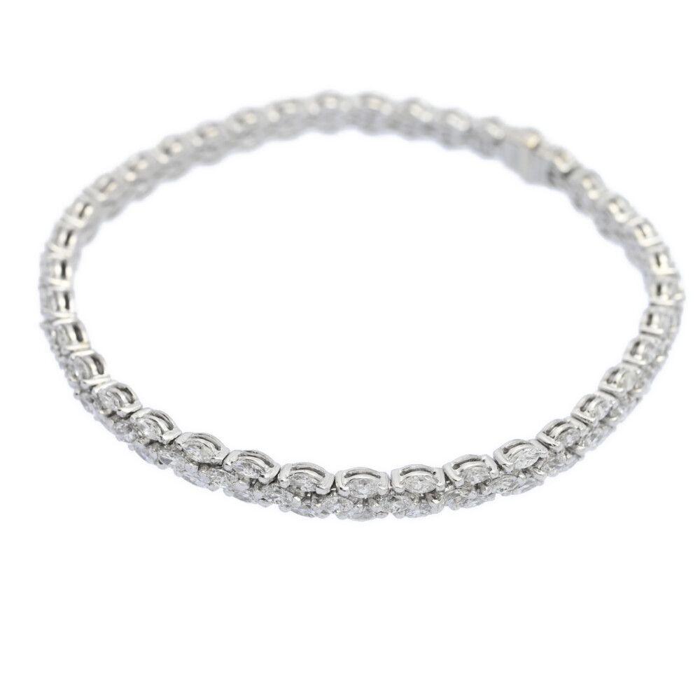 4.91ct|テニスセッティング・ダイヤモンドブレスレット|Pt900-19.8g|プラチナ 翌日配送可 ♀ N レディース 589981
