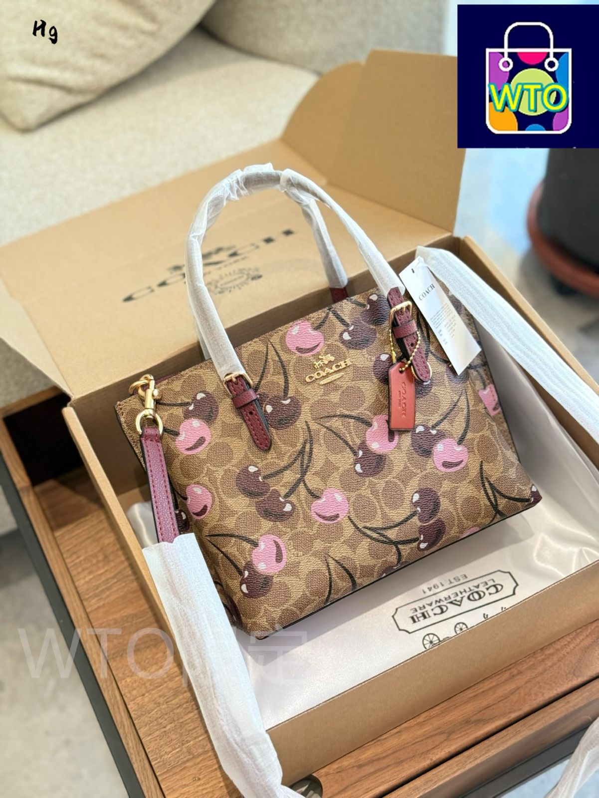 今日特価】チェリーコレクション Coach Mollie 25 トートバッグ
