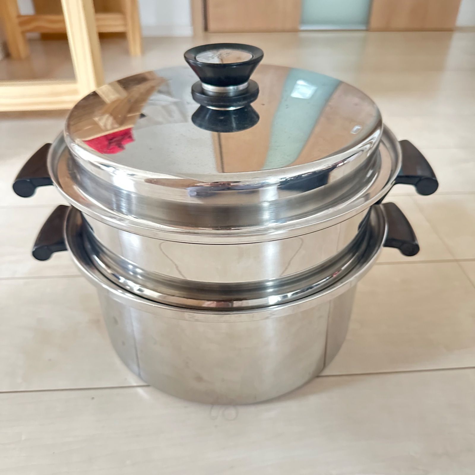 アムウェイ　フライパン　鍋　蒸し器セット Amway QUEEN フライパン 鍋 （蒸し器） セット 現状品 アムウェイ