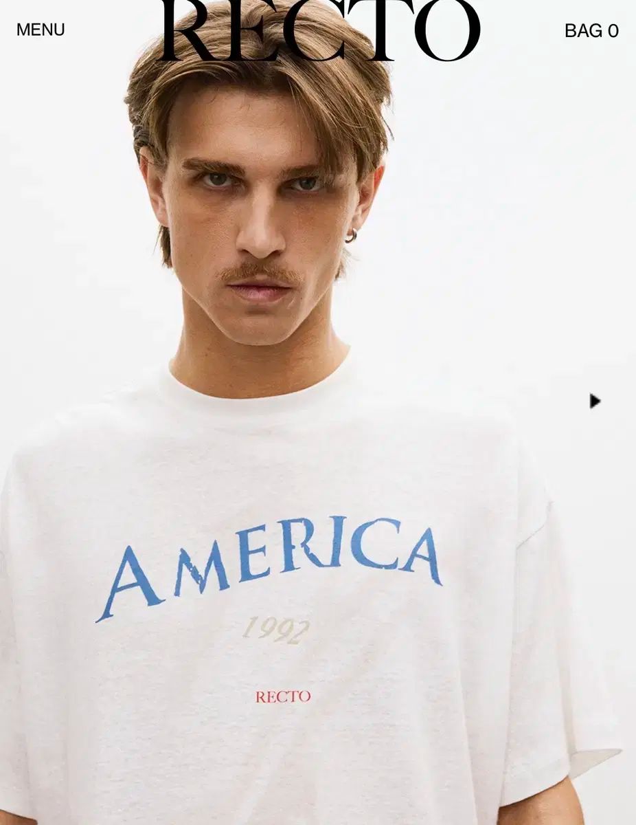RECTO■25SS_AMERICA 1992 SLEEVELESS TURN UP T-SHIRT■正規品 RECTO□25SS_AMERICA 1992 SLEEVELESS TURN UP T-SHIRT□正規品