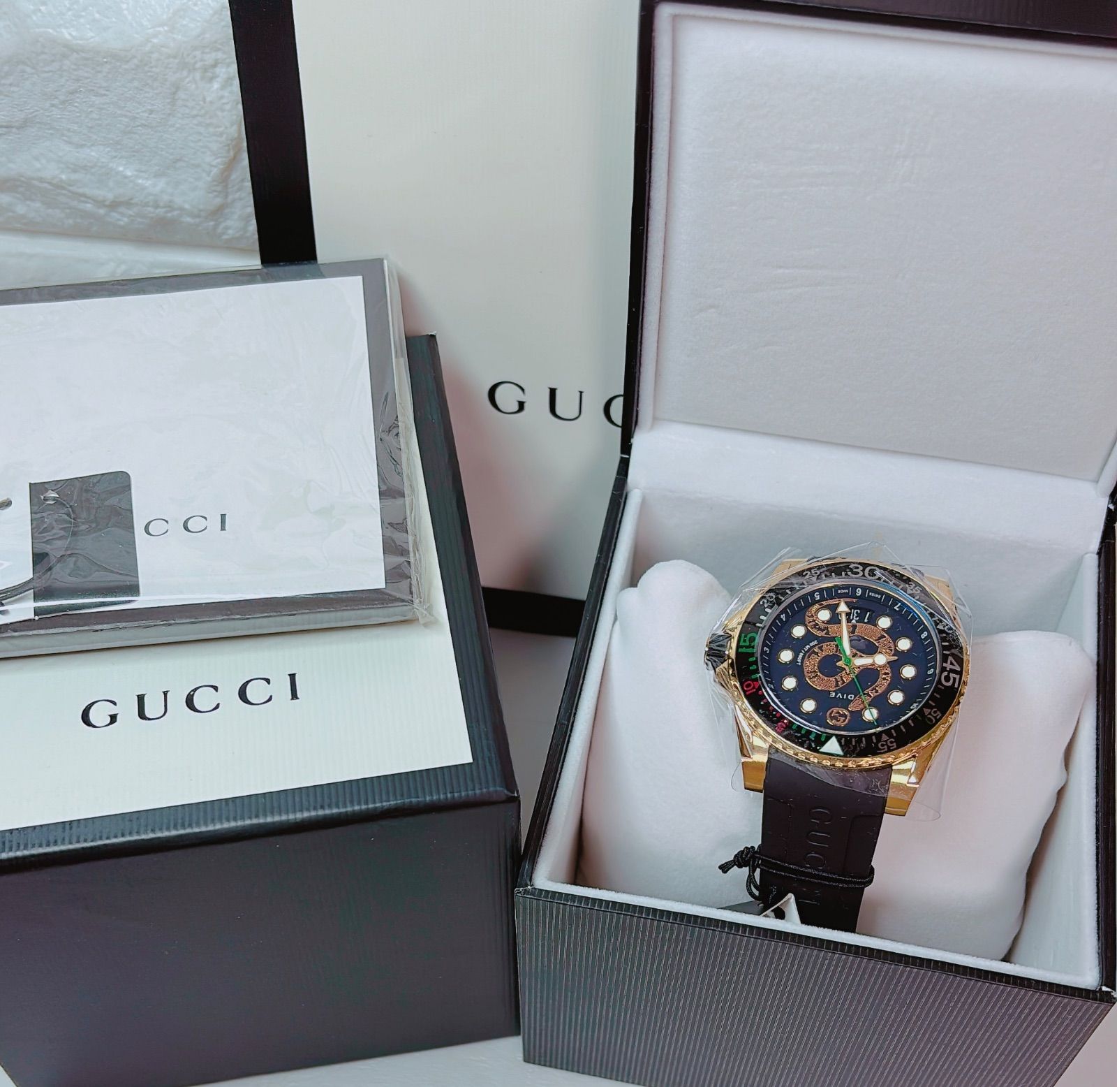 大 ️ 1点再入荷 GUCCI DIVE グッチ ダイブ 蛇 クォーツ 時計 WWW_SMP1DAWEKUDUS_SCH_ID