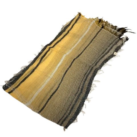 アイボリー フリンジ付き ストール tamaki niime 新品 tamaki niime 玉木新雌 basic shawl cotton big 07 / ベーシック