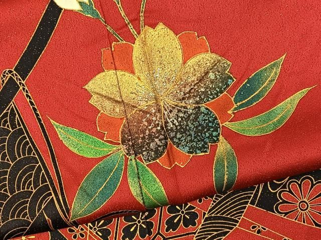 平和屋着物□豪華振袖 総絞り 舞花文 正絹 逸品 CAAR8074vf