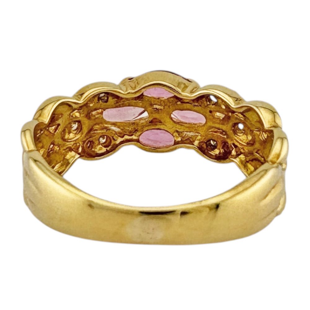 リング 指輪 8.5号 18金 K18イエローゴールド ピンクトルマリン  