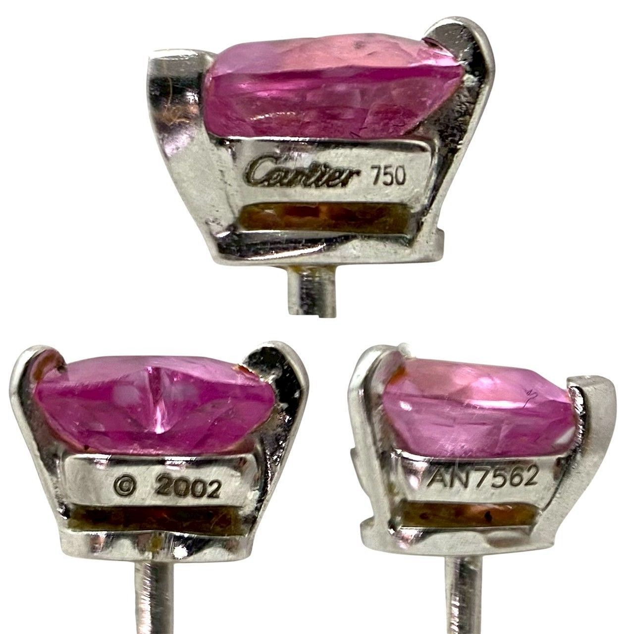 Cartier カルティエ パイエット ピアス サファイア ダイヤモンド 片耳 M【Cartier】ハート シェイプ ピンクサファイア ピアス 750 K18WG