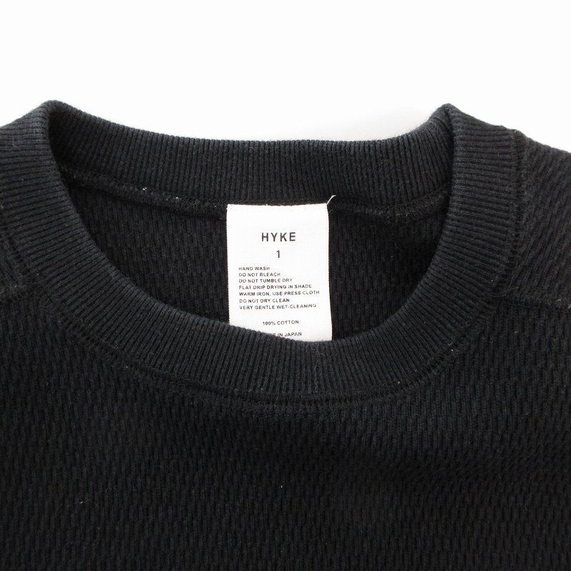 ハイク HYKE サーマルカットソー Tシャツ 長袖 カットオフ 1 S 黒 ブラック /JS ■GY19 レディース ハイク HYKE サーマルカットソー Tシャツ 長袖 カットオフ 1 S