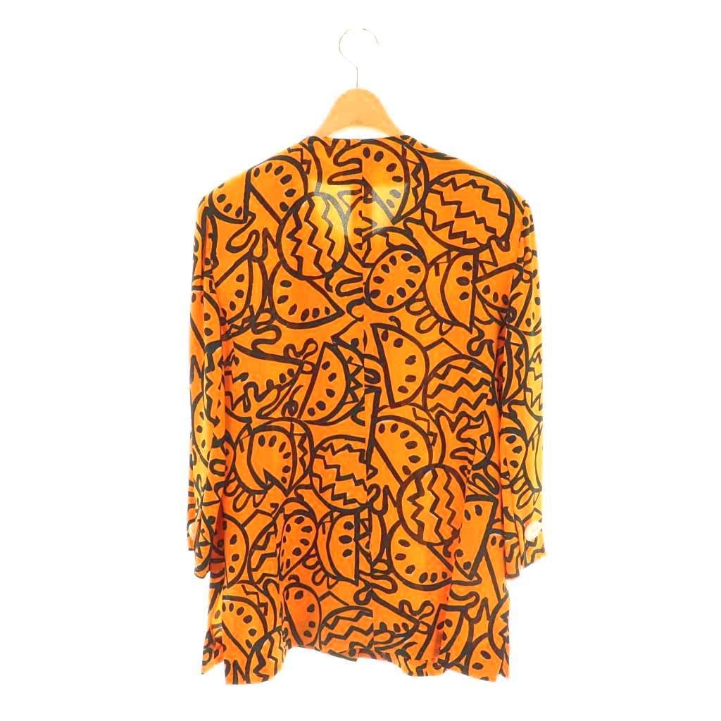 ジバンシィ GIVENCHY ヴィンテージ ノー ジャケット金ボタン 総柄 13 マスタード ブラック ES GY53