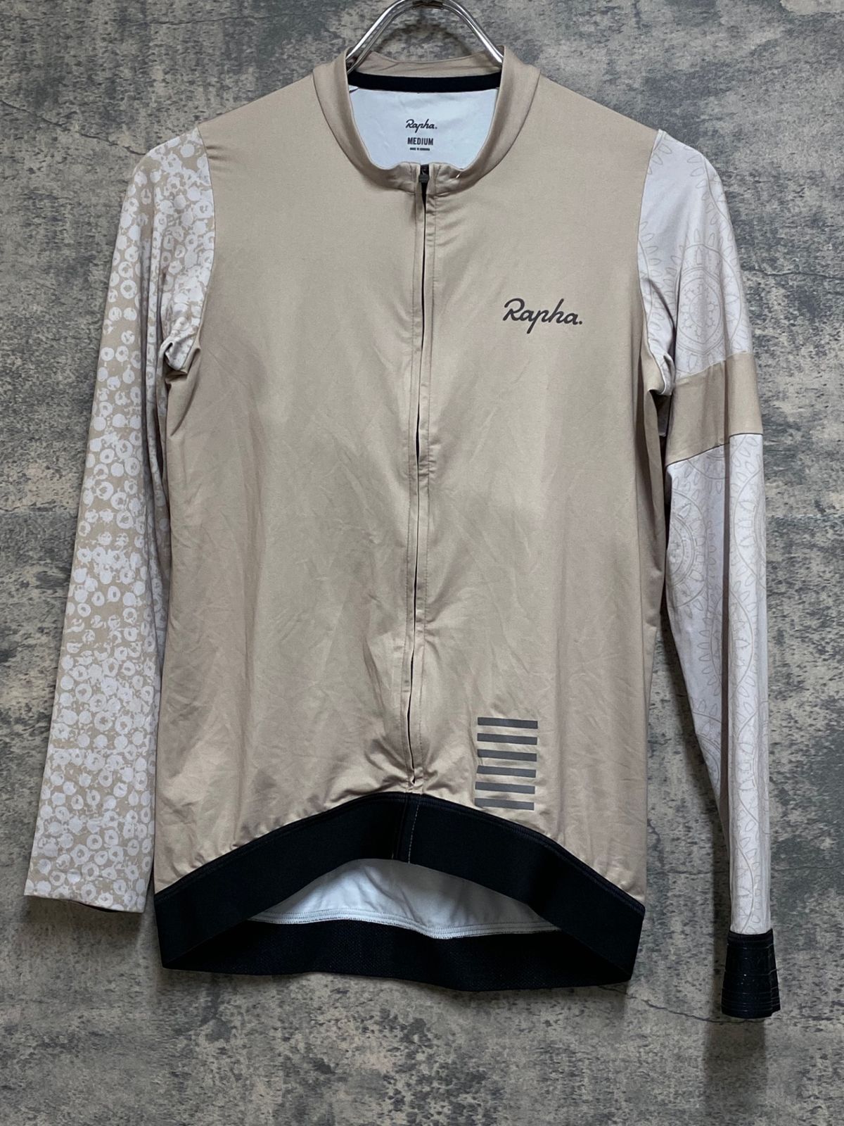 JM432 ラファ Rapha CONNECT TO COUNTRY PRO TEAM LONG SLEEVE TRAINING JERSEY 長袖 サイクルジャージ 総柄 M