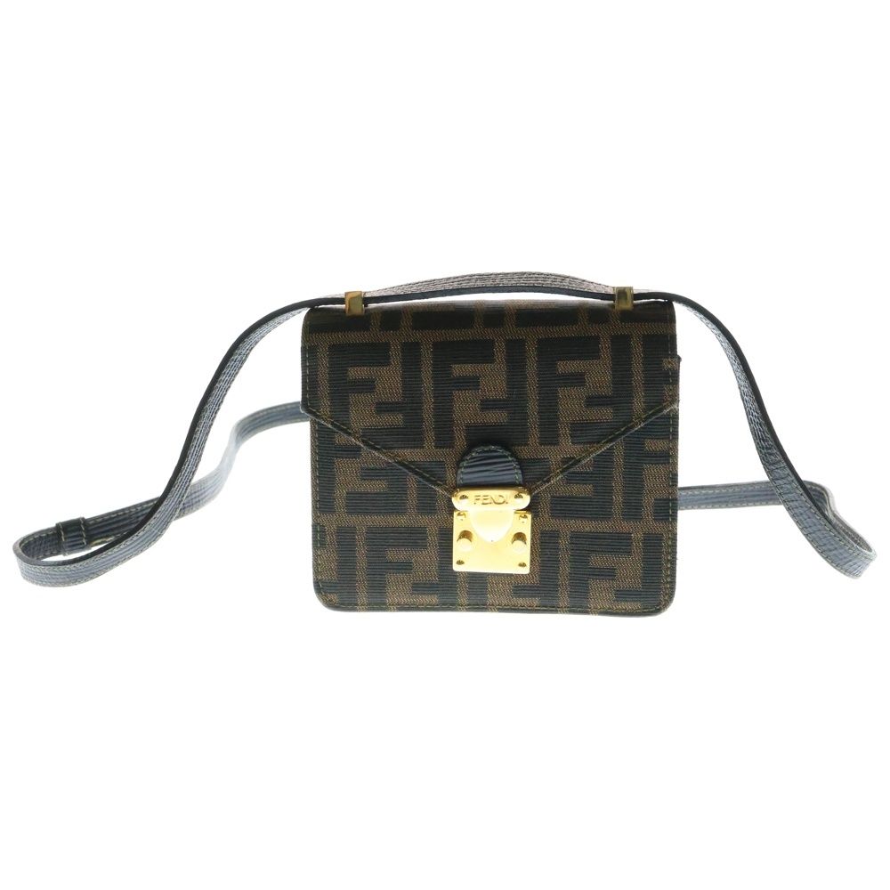 FENDI フェンディ　ズッカ柄　ミニショルダーバッグ　キャンバス FENDI フェンディ ズッカ柄 ショルダーバッグ キャンバス