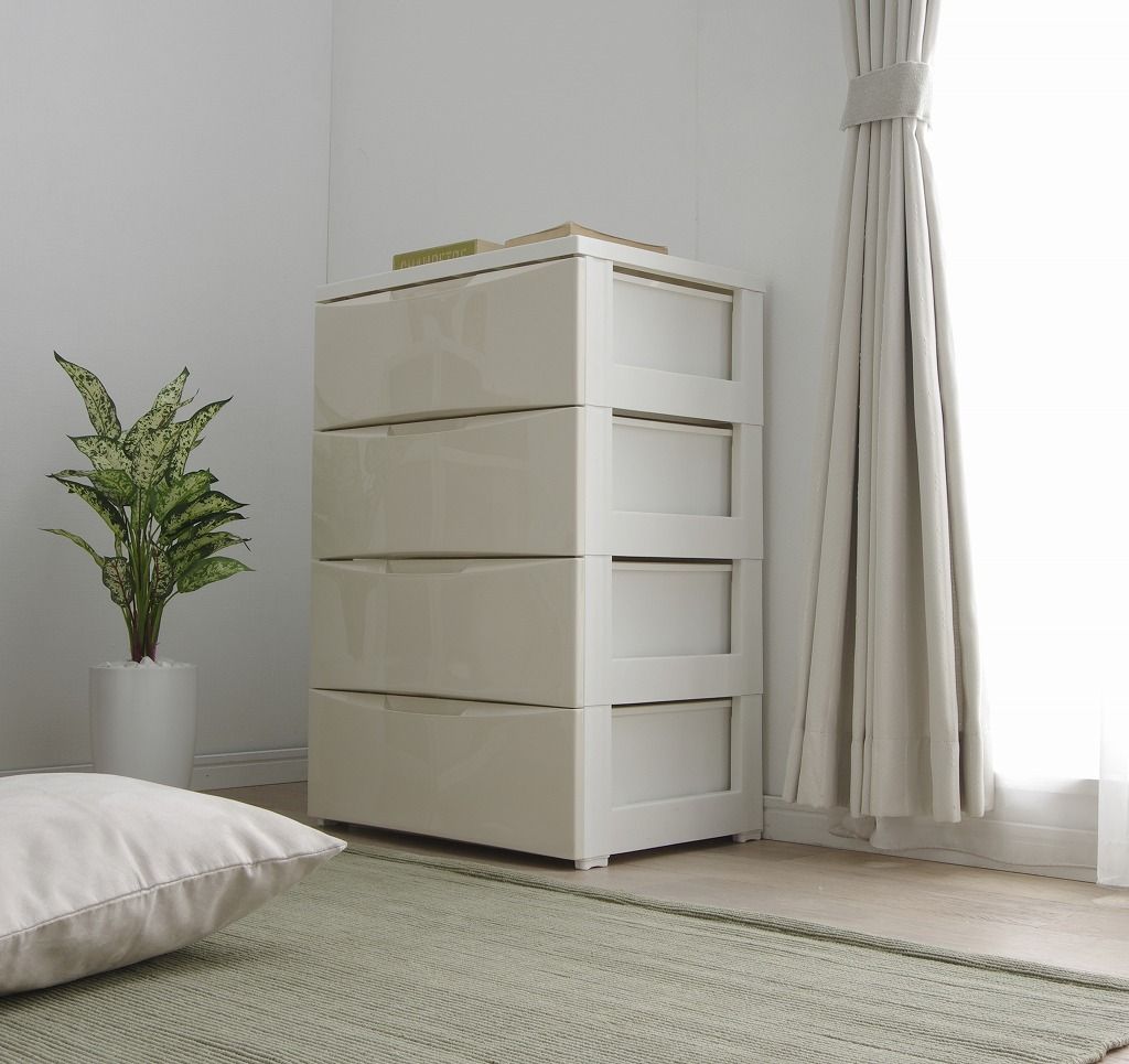 アイリスオーヤマ チェスト 4段 幅55×奥行41×高さ80.5cm ホワイト アイボリー COD-554 IRIS OHYAMA