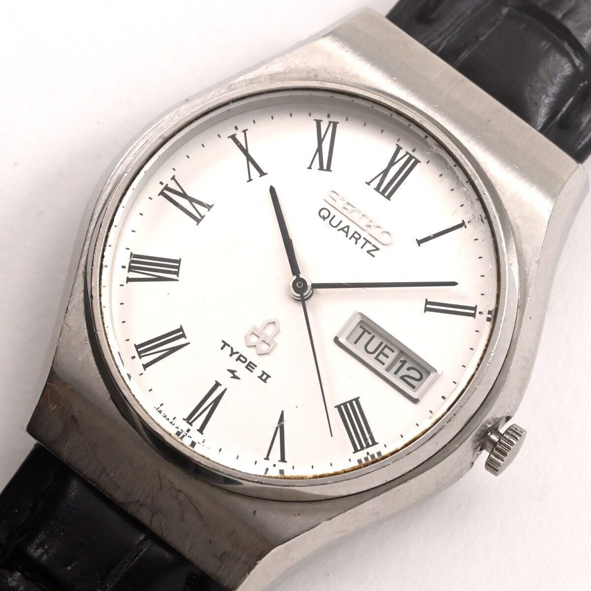 ヴィンテージ 【SEIKO】セイコー TYPE 2 QUARTZ Ref.4336-8040 35mm Roman Silver Dial  Day/Date 動作品 $ - メルカリ