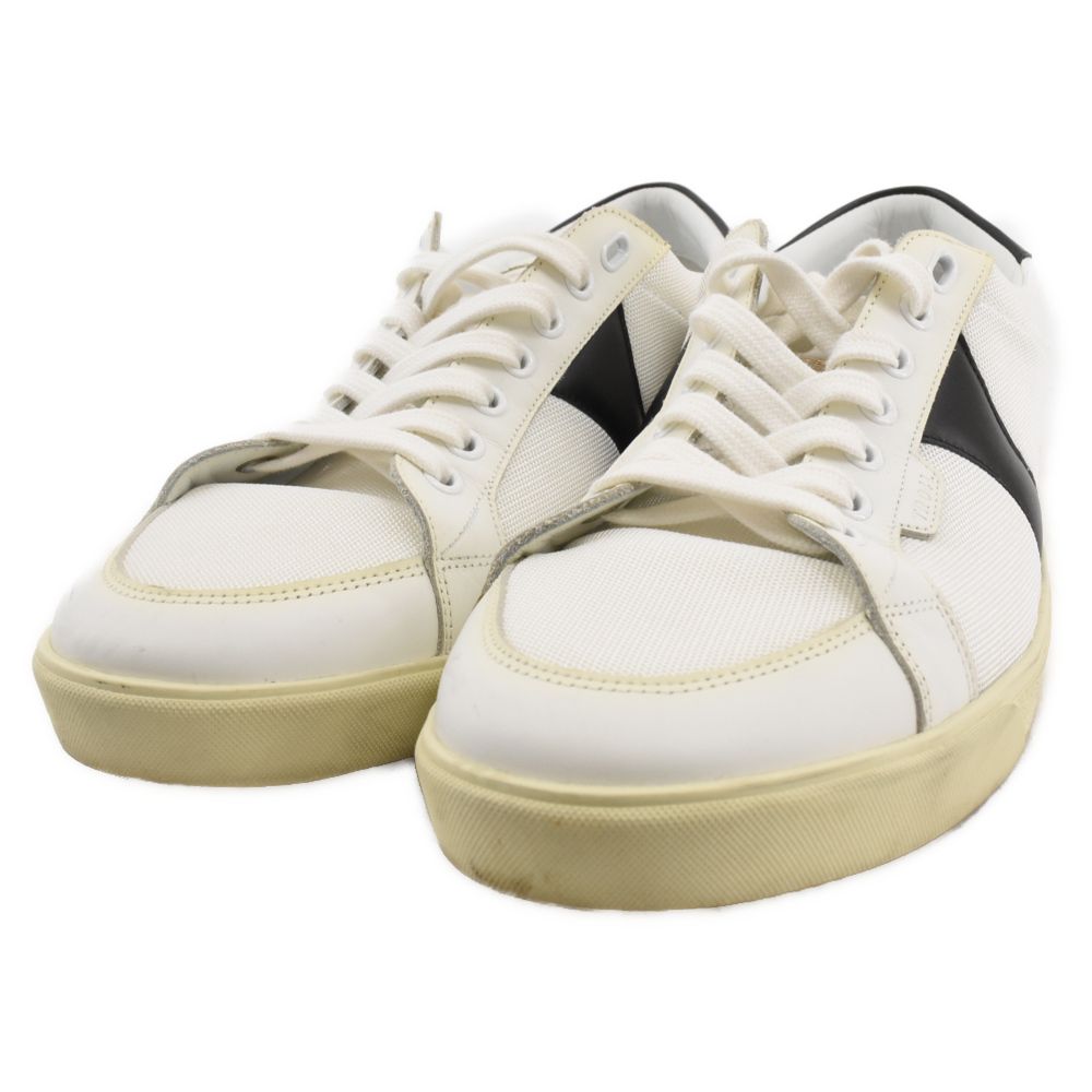 CELINE セリーヌ トリオンフレザー メッシュローカットスニーカー ホワイト/ブラック FA 0109 CELINE (セリーヌ) トリオンフレザー メッシュローカットスニーカー