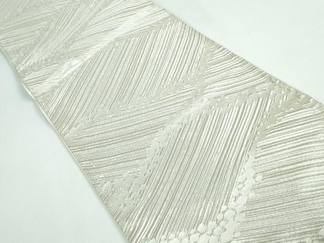 平和屋着物◎六通柄袋帯 箔散らし文 銀糸 正絹 逸品 DAAT2410qa