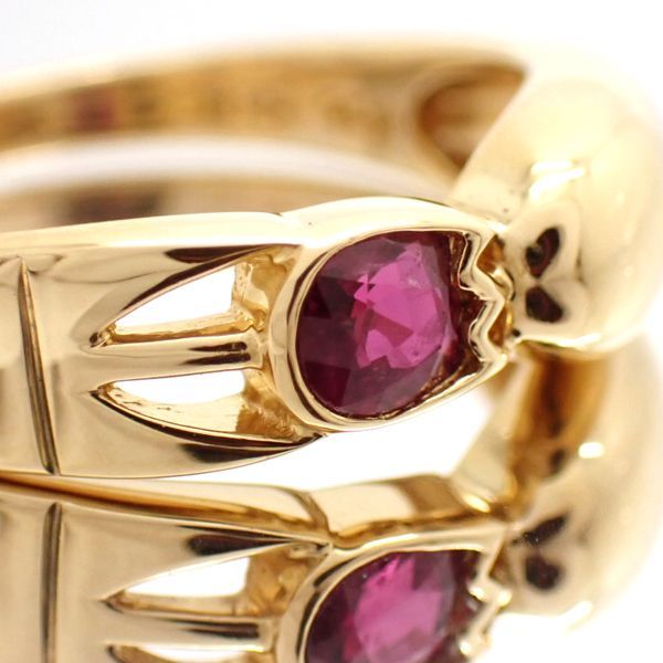 プライベートレーベル　18Kチューリップモチーフピンキーリング　3.5号　美品✨ プライベートレーベル 18Kチューリップモチーフピンキーリング