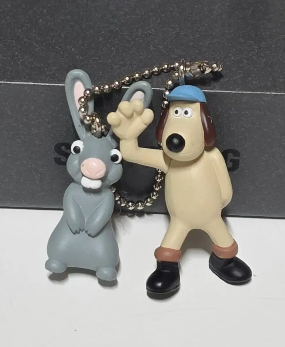 レア】ウォレスとグルミット アクション キーチェーン 2個セット 未