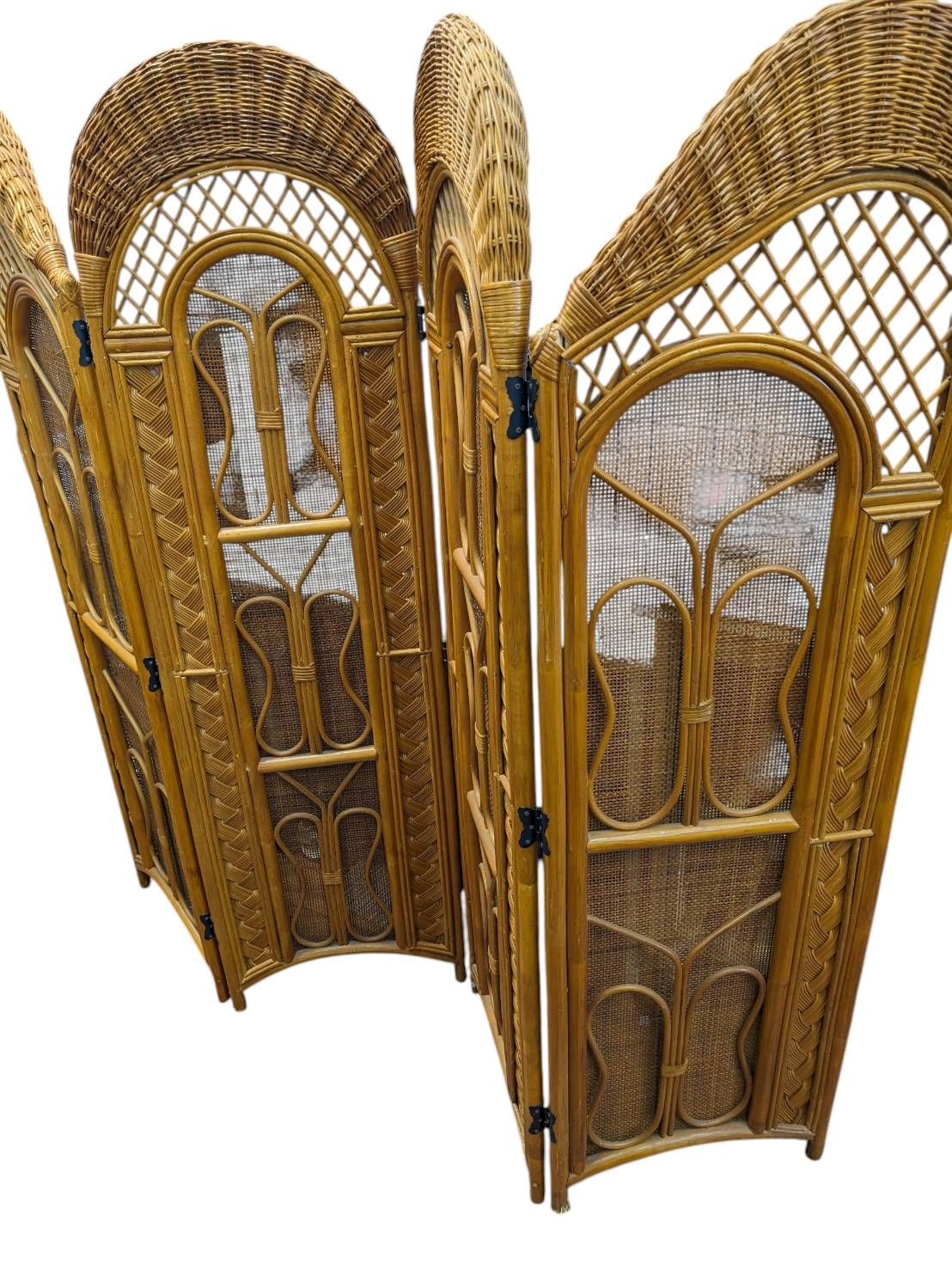 籐 ラタン 4連の衝立&アーチ型シェルフ セット 楽天市場】衝立 4連