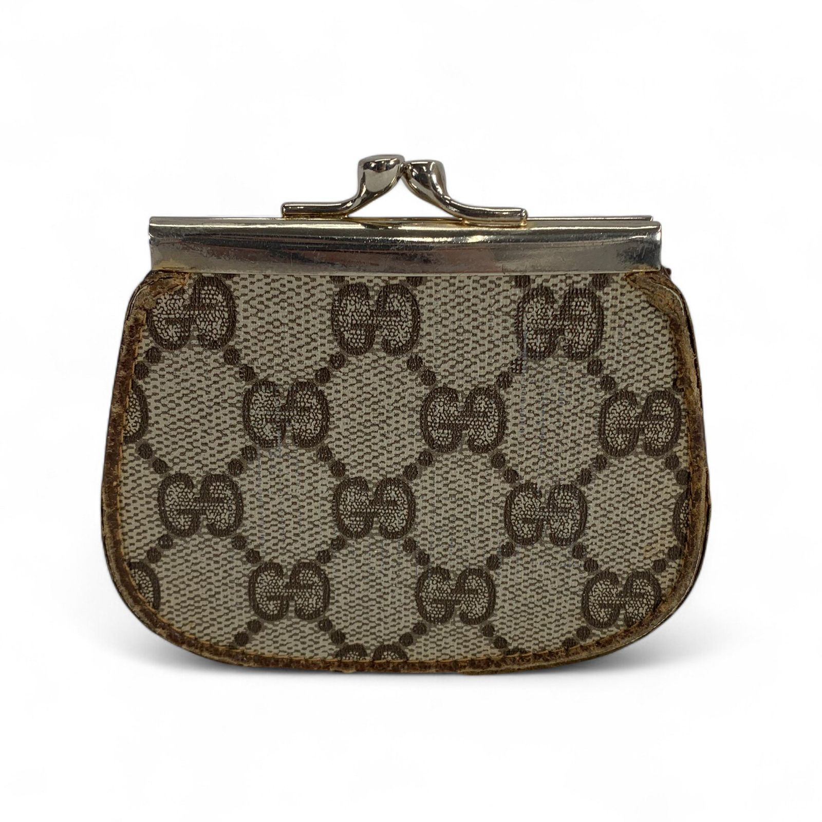 GUCCI GGパターン コインケース GUCCI グッチ GGパターン がま口 コインケース レザー 小銭入れ 現用品