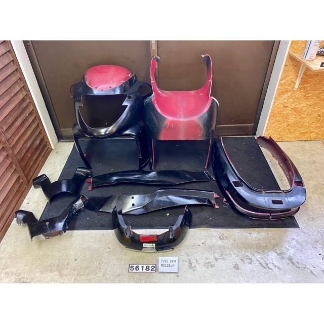 VB 56182 シム SYM RV125JP 外装カウルセット アッパー サイド リア フェンダー 赤 黒