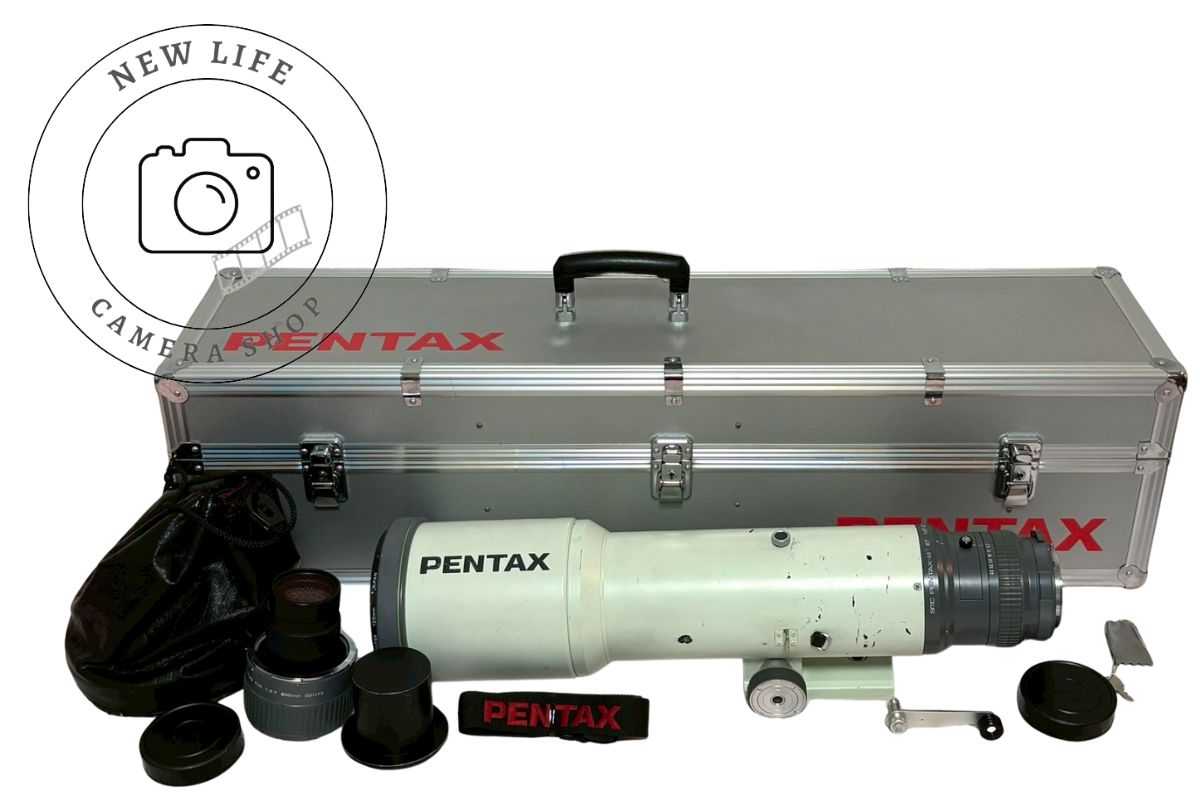 가격 인하 ◆ 희귀 케이스 포함 ☆ 펜탁스 SMC 펜탁스-M* 67 800mm f/6.7 ED IF 렌즈 T5-1.4x 펜탁스 67 마운트 (후면 컨버터 포함) ## #e10123