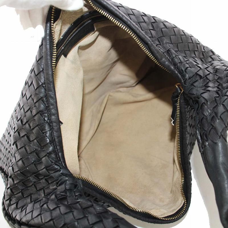 ボッテガヴェネタ BOTTEGA VENETA イントレチャート ワンショルダーバッグ ハンドバッグ レザー 黒 ブラック 115654 /KH  □OH - メルカリ