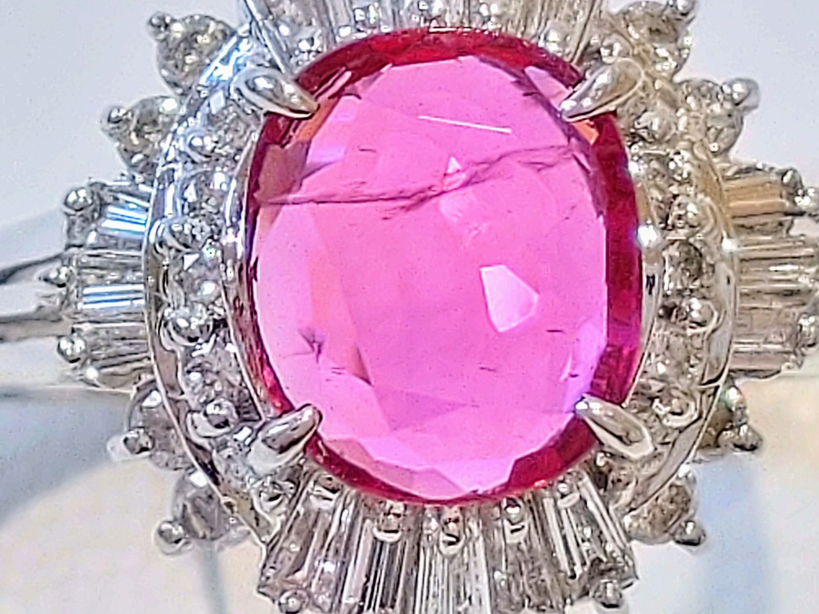 Pt900 鑑別書付き ルビー ダイヤモンド リング【No.1281】 - メルカリ