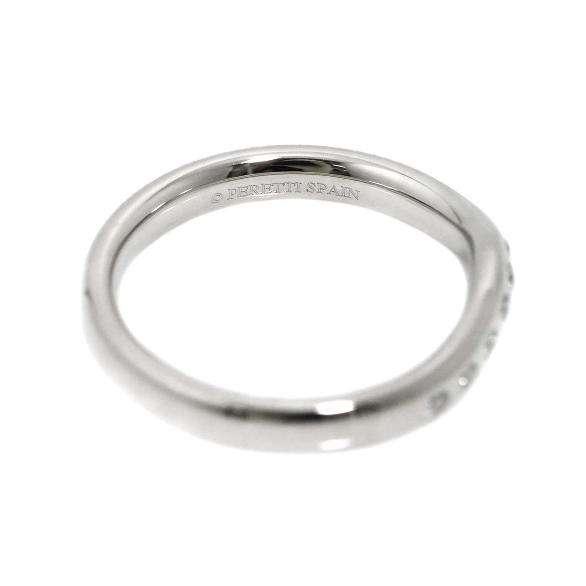 Tiffany&Co. カーブドワイドリングPt 9号 TIFFANY&Co. ティファニー ワイド カーブド バンドリング ダイヤ