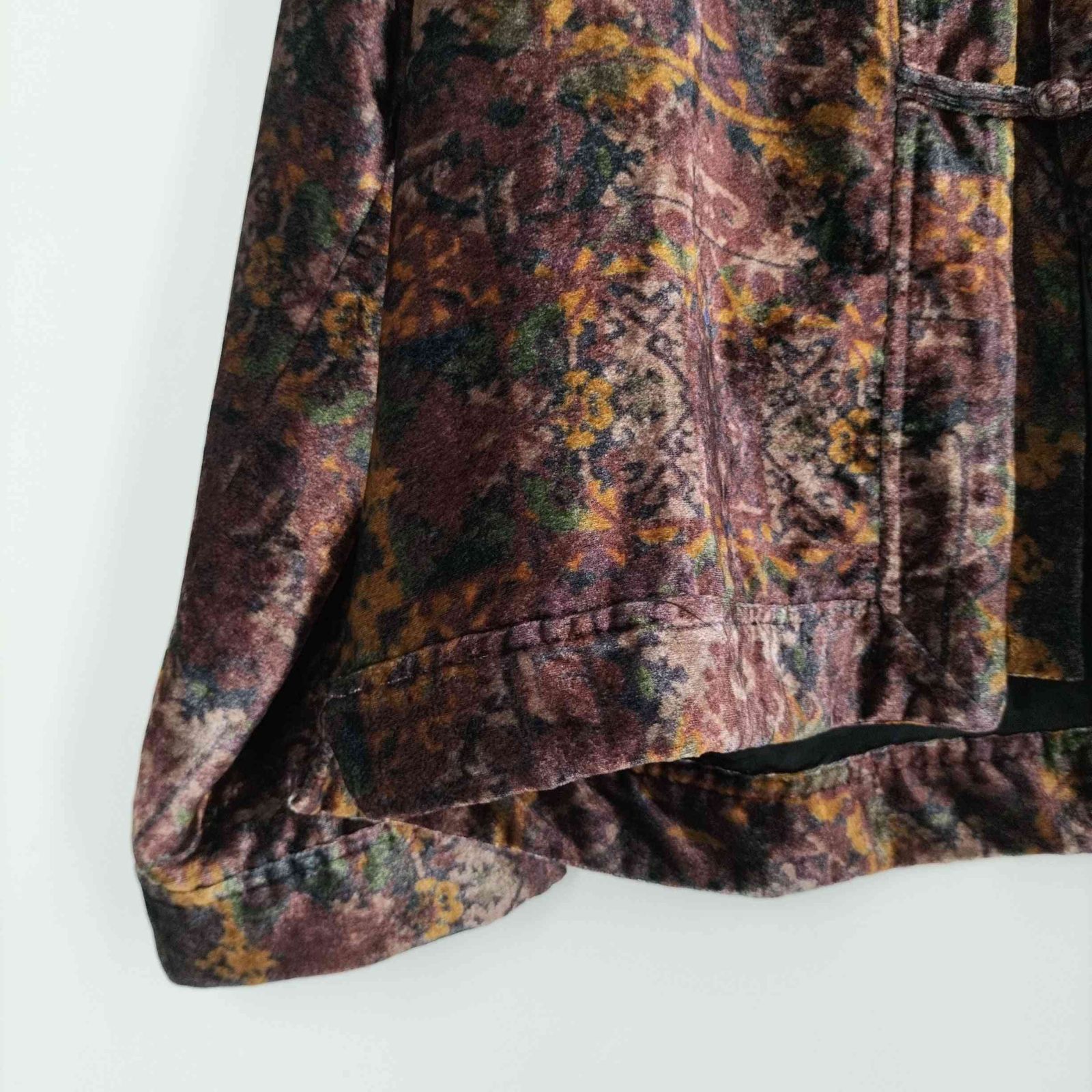 トーガビリリース TOGA VIRILIS VELVET PRINT SHIRT ベロアチャイナ 