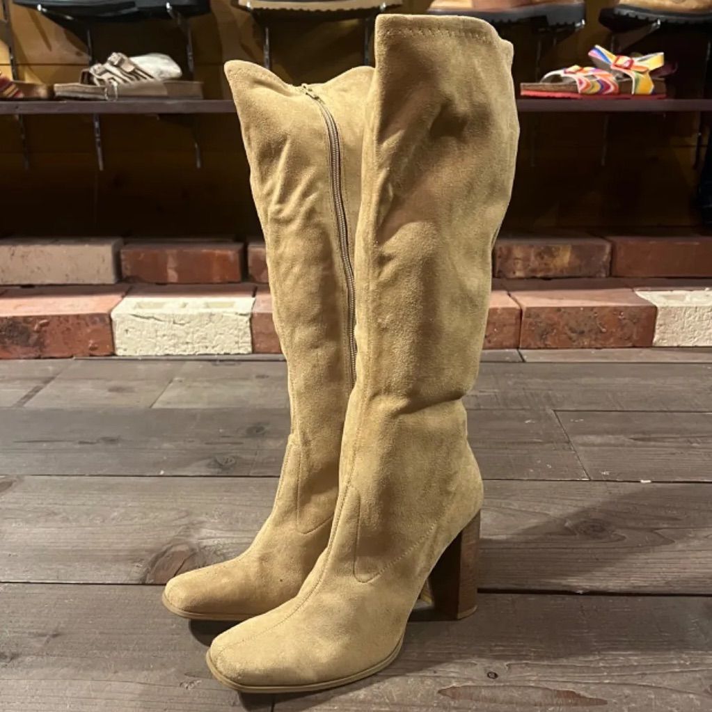 BAKERS スエードロングブーツ 8.5B 24cm〜24.5cm相当 サンドベージュ 