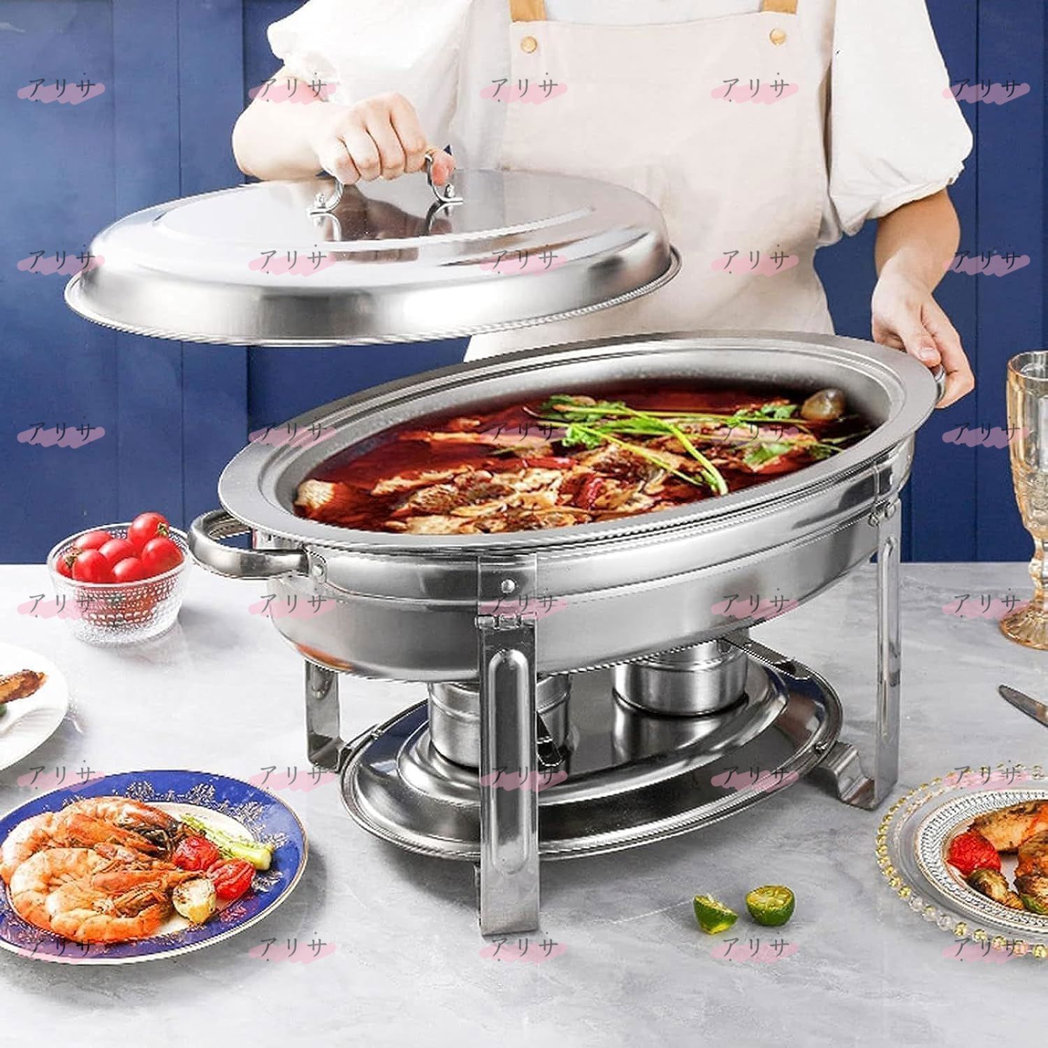 チェーフィングディッシュ ビュッフェセット 8.5L ステンレススチール