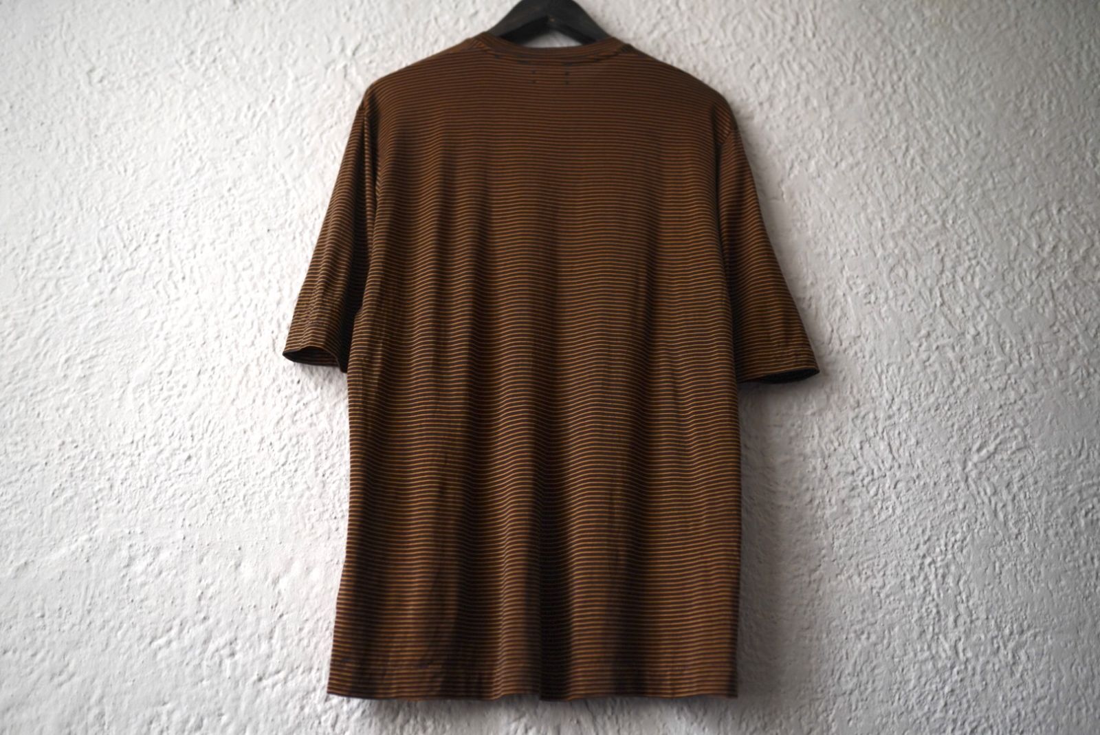 MAATEE＆SONS シルク ポケットT ネイビーボーダー　サイズ3 HUUKU 【MAATEE&amp;amp;SONS】 Washable Silk Pocket Tee
