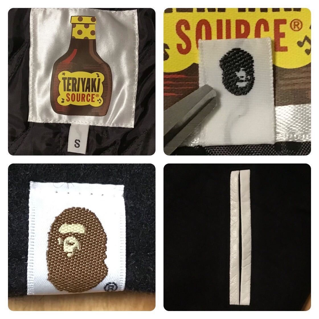 KANYE 着用モデル 袖レザー スタジャン BAPE テリヤキ ベイプ ape