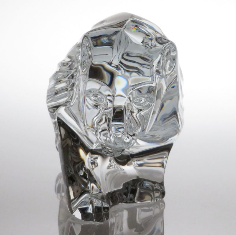 バカラ フィギュリン ○ ライオン 置物 オーナメント クリスタル