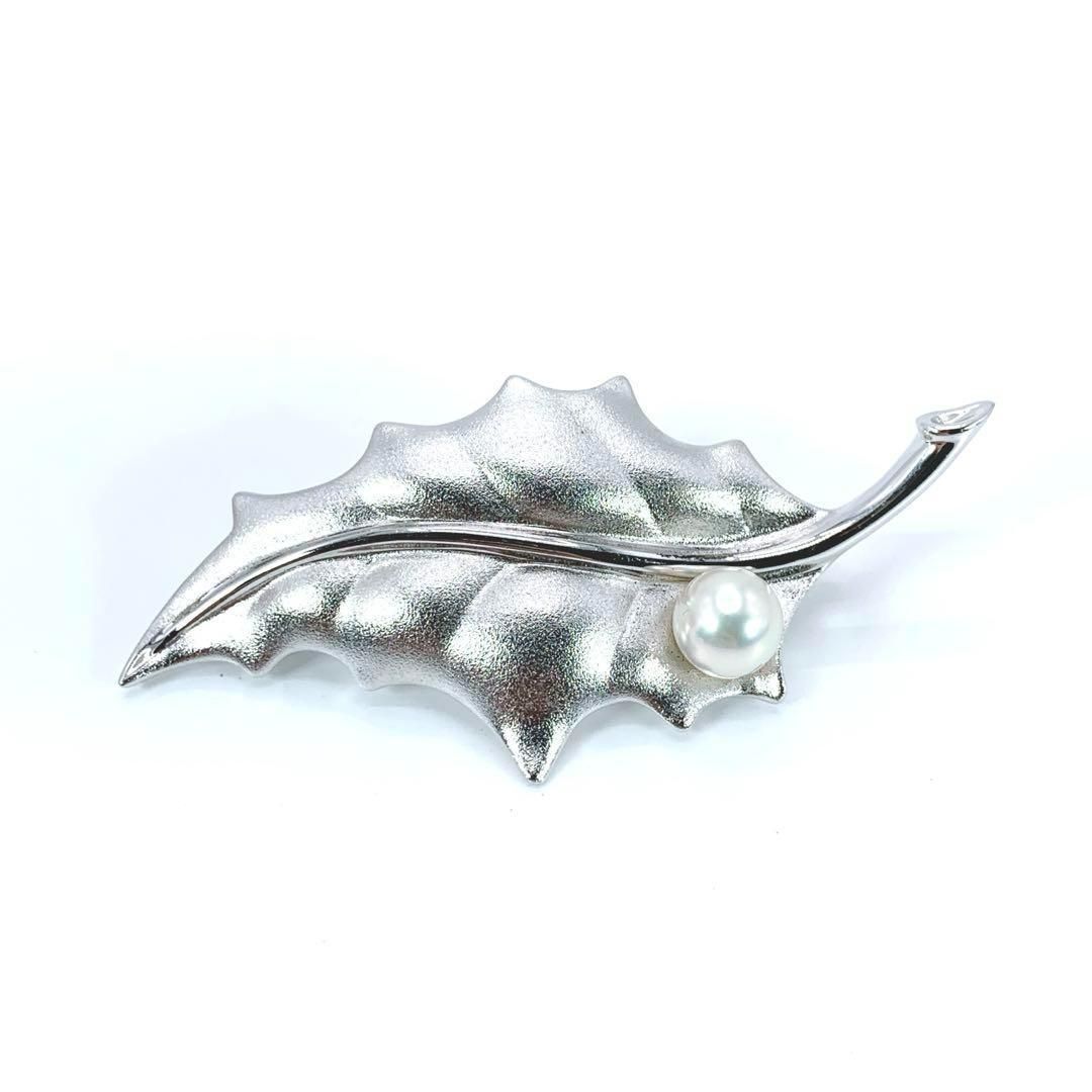 TASAKI タサキ ブローチ リーフ 1粒 パール 本真珠 6.8mm - メルカリ