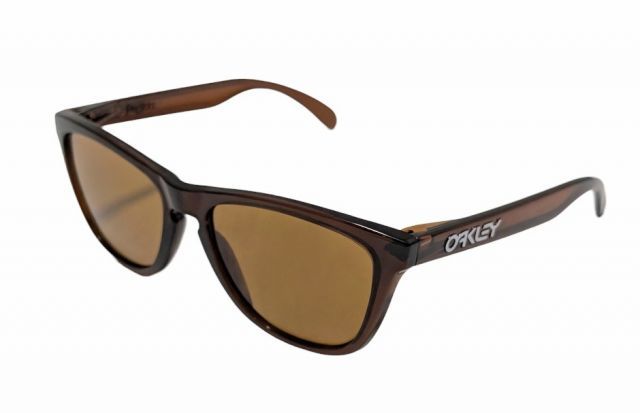 新品同様 オークリー サングラス フロッグスキン クリアブラウン 24  