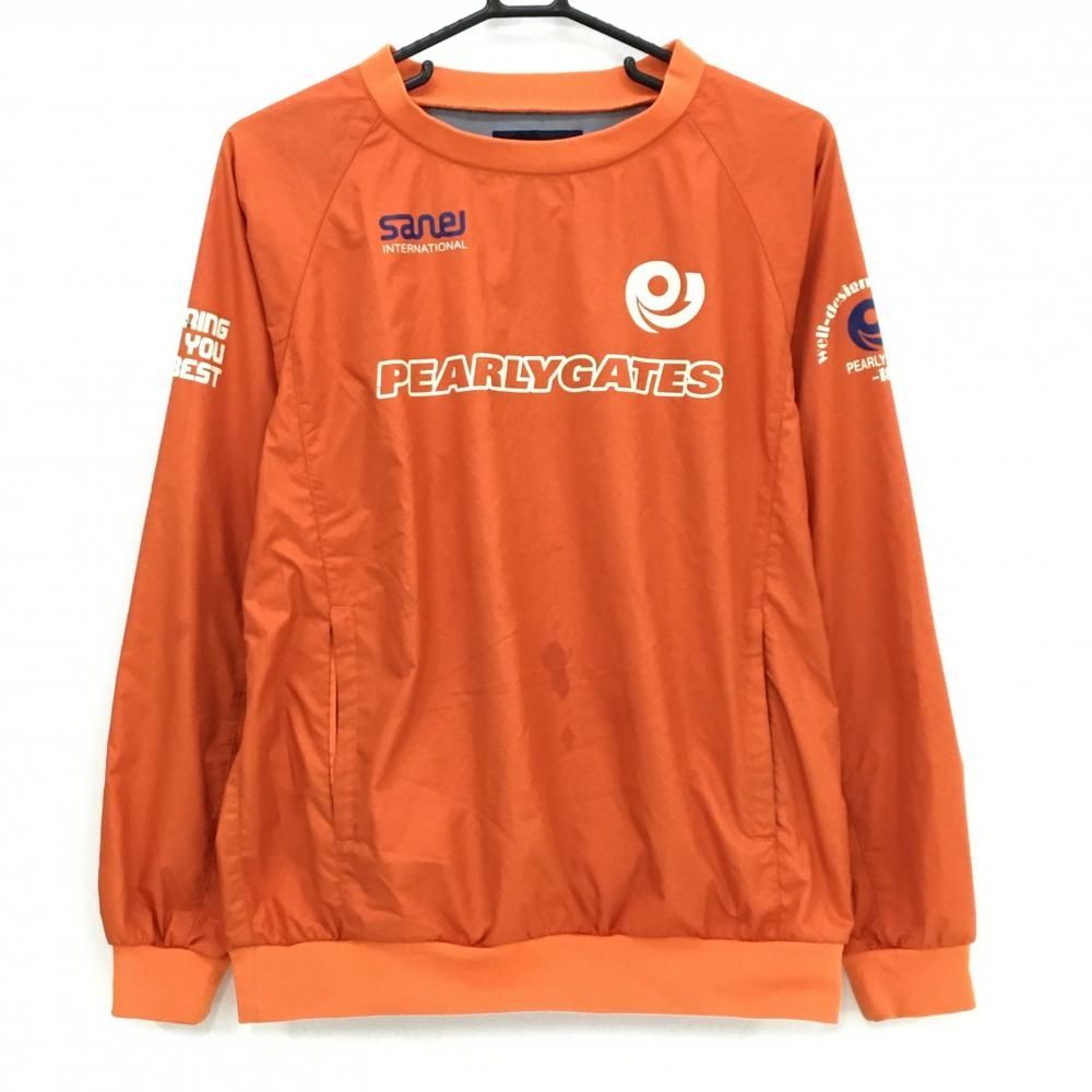 パーリーゲイツ ブルゾン オレンジ ロゴ白 蓄熱裏地 レディース