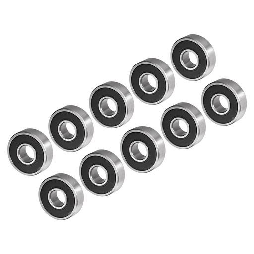 CoCud深溝ボールベアリング607-2RSモデル7mm内径19mm外径6mm厚さカーボンスチールダブルシールドベアリングアプリケーションモータースケートボードローラーホイール用10個入り