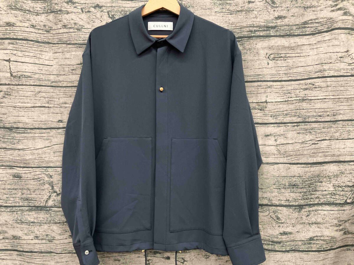 CULLNI クルニ Stretch Twill Light Shirt Jacket 24ss 長袖シャツ サイズ1 ブルー