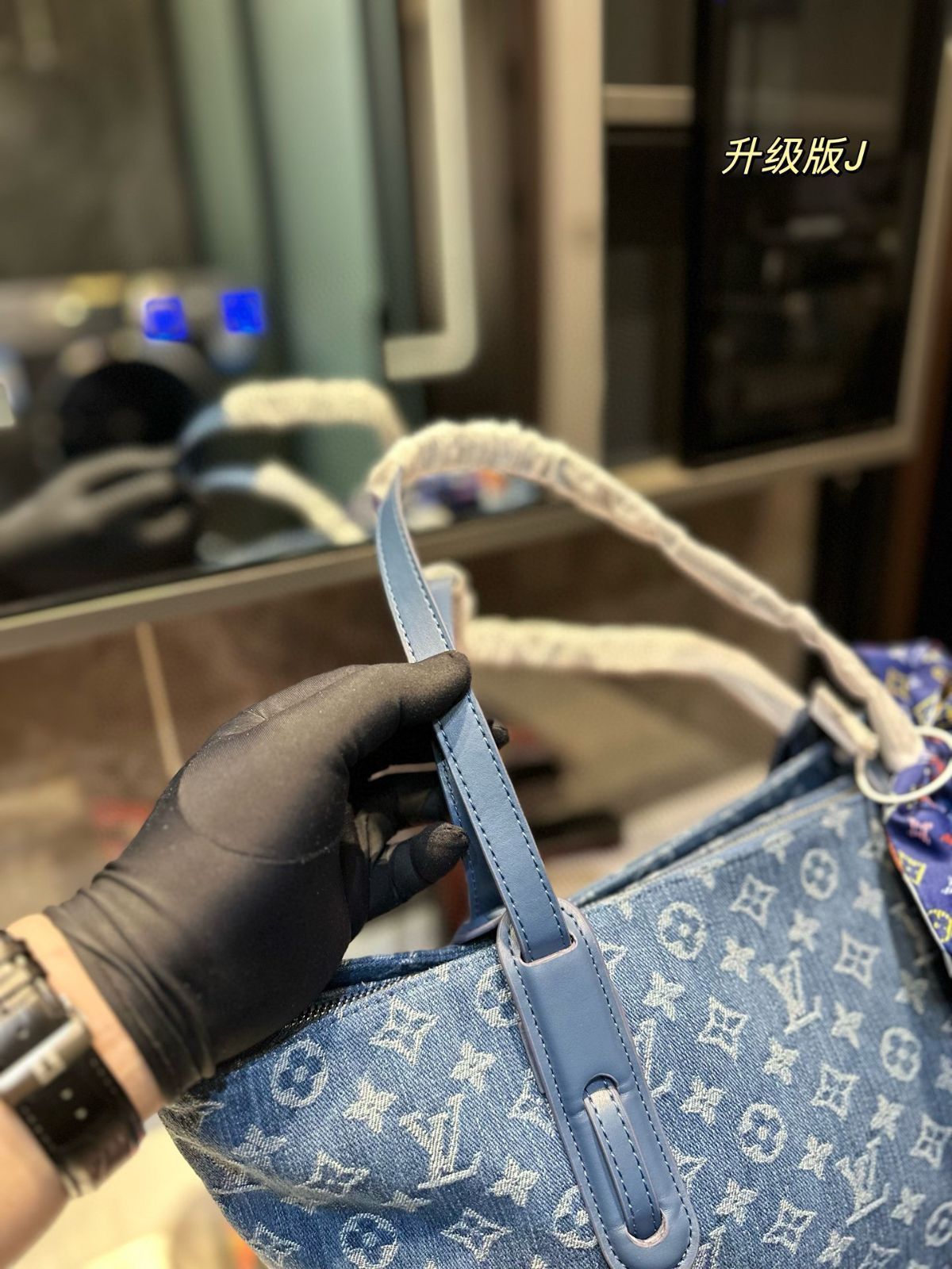 今日特価！LV デニム刺繍トートバッグ 全国送料無料（一部除く