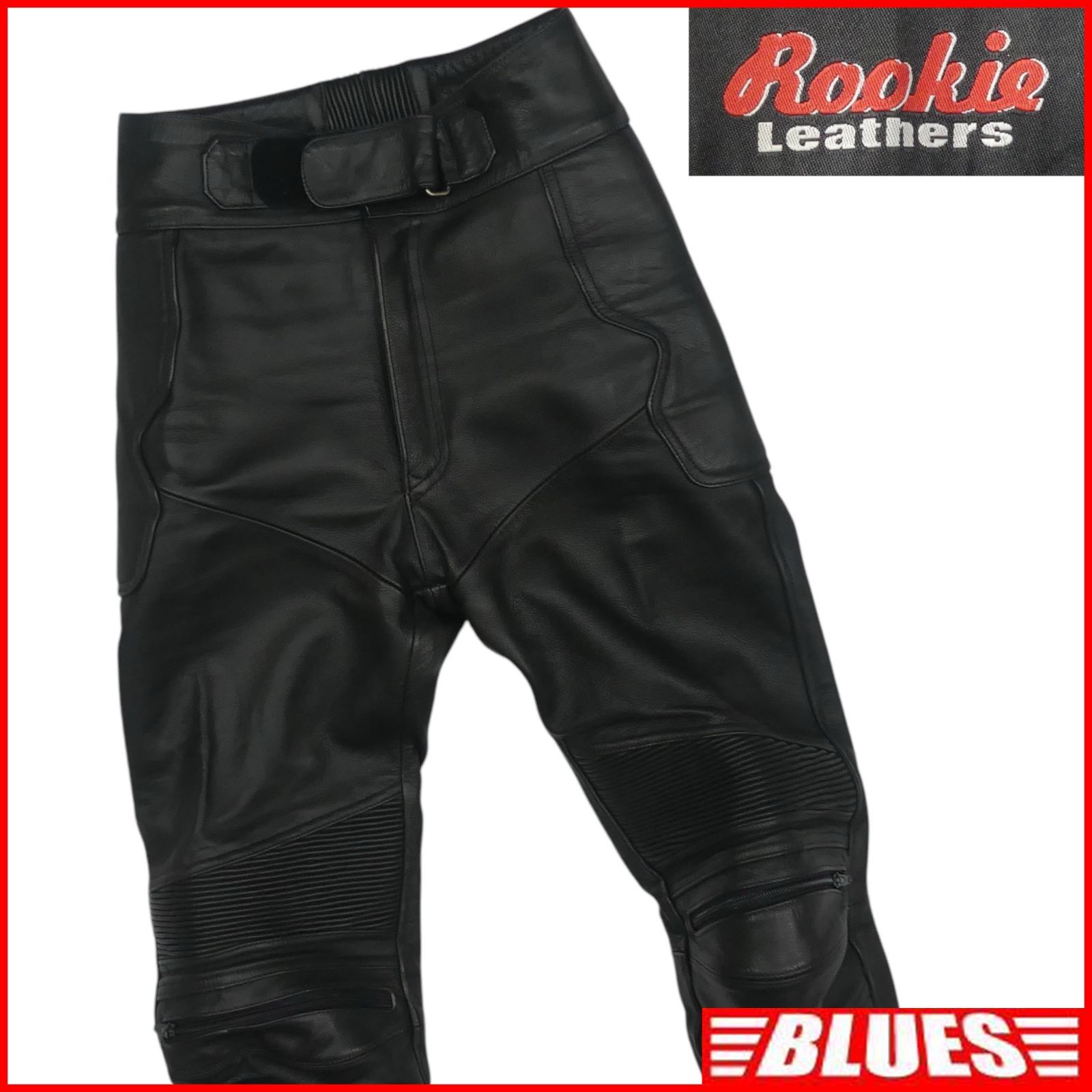 Rookie Leathers ルーキーレザー　バイクパンツ 3L ブラック Rookie Leathers ルーキーレザー バイクパンツ 3L ブラック 希少