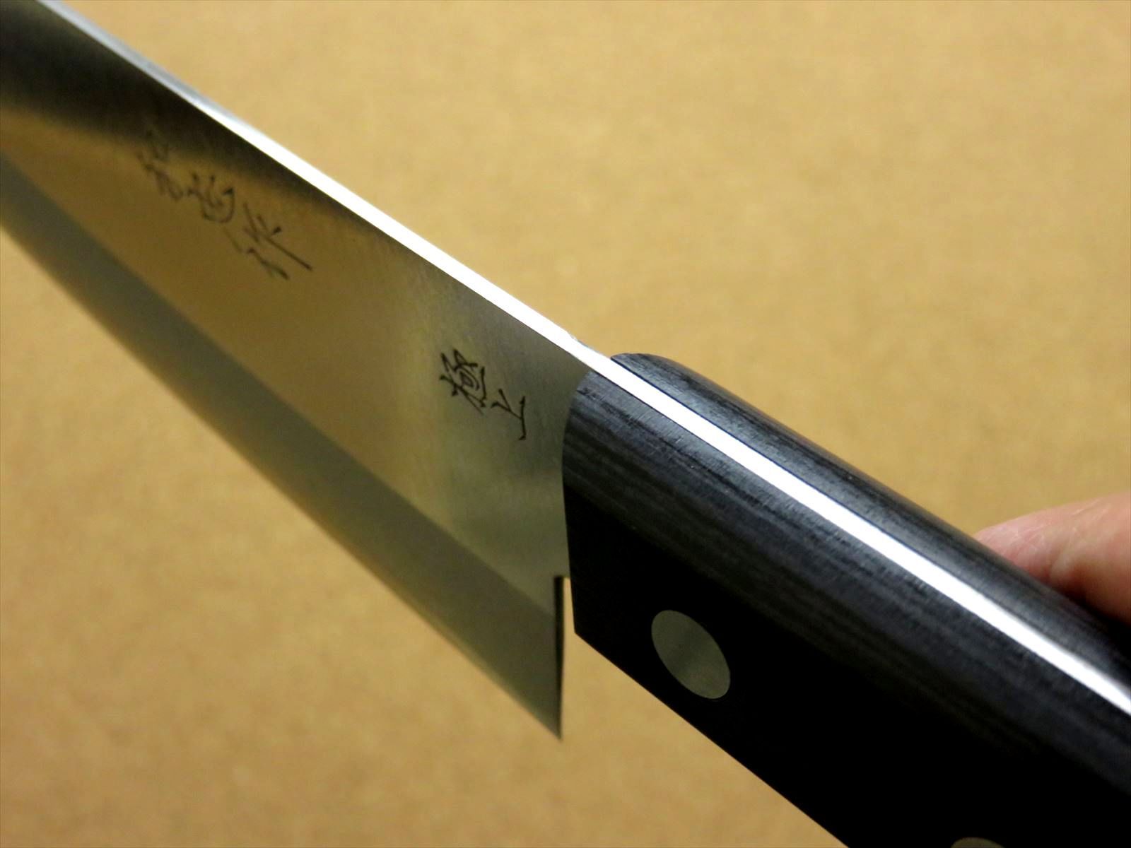 包丁 三徳包丁 17cm (170mm) 関の刃物 鋼割込 白紙2号 炭素鋼ハガネ 