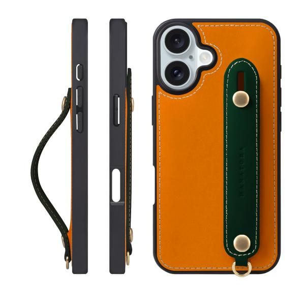 iPhone16Plus スマホケース コードホルダー ガラスフィルム 付き