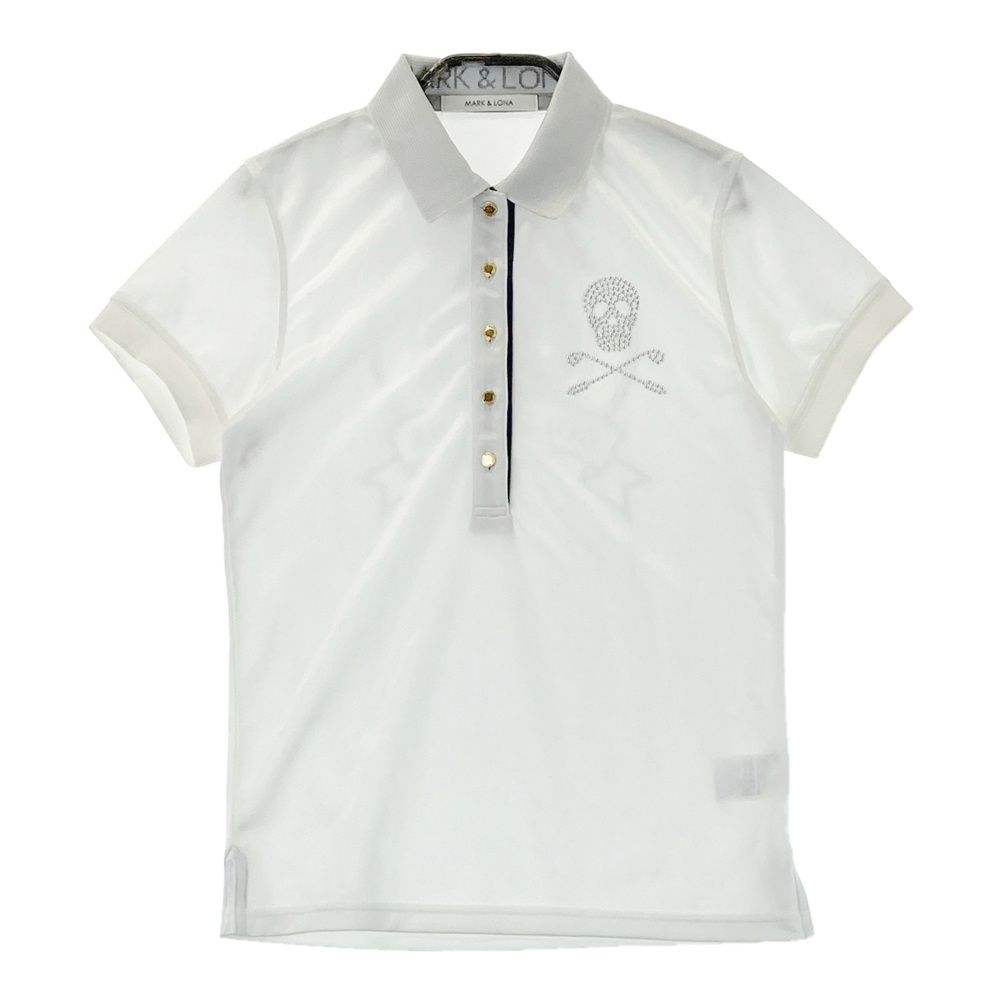 サイズ S MARK-LONA マークアンドロナ 半袖ポロシャツ ホワイト系 240101538082 ゴルフウェア レディース ストスト