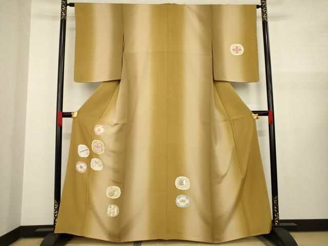 平和屋着物●訪問着 楽器華文 暈し染め 金彩 正絹 AAAY1858ck