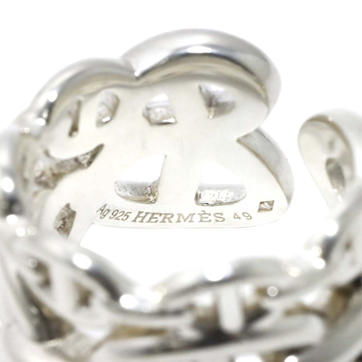 エルメス HERMES シェーヌダンクル アンシェネ GM #49 リング SV